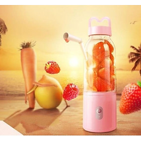 Mua Máy xay sinh tố mini cầm tay 500ml dùng sạc không dây tiện lợi di chuyển. Shop giao mầu ngãu nhiên - GDHN Loại Tốt