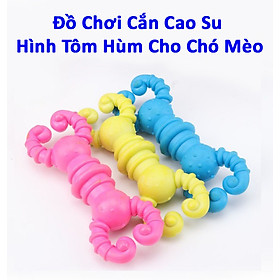 Đồ Chơi Cắn Cao Su Hình Tôm Hùm Dành Cho Chó Mèo