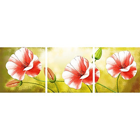 Mua Tranh bộ treo tường 3 tấm : Hoa - không khung viền 30*30cm