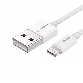 Mua Cáp sạc và truyền dữ liệu 1.5M có chip MFI màu trắng USB sang lightning Ugreen 80315 US155 Hàng Chính Hãng