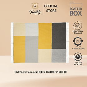 Mua SCATTER BOX Chăn Sofa cao cấp nhập khẩu Ireland Anh Quốc RILEY màu BLUE/GREY/OCHRE/TERRA kích thước 127X178CM Phong cách hiện đại