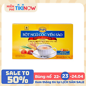 Bột Ngũ Cốc Yến Sào Pipi - Hộp 20 gói 25gram - Loại có đường - Nhà Yến Nha Trang - Thương hiệu uy tín - Đặc sản Yến Sào Khánh Hòa - Yến Sào chất lượng