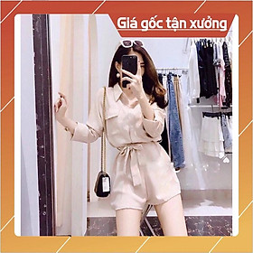 Jumpsuit Nữ Cổ Sơ Mi Phong Cách Thời Trang PONIVA