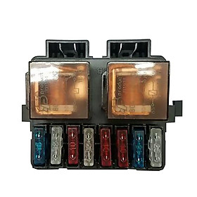 Universal Car Boat Truck Audio 12V 2-Way Relay Fuse Box Holder with 8 Fuses