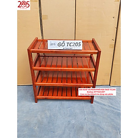 Mua KỆ DÉP 4 TẦNG DÀI 60CM GỖ CAO SU - MÀU MẬT ONG