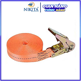 Hình ảnh Dây chằng hàng, buộc hàng tăng đơ không móc, màu cam bản 2.5cm chiều dài 2 đến 15m - NIKITA