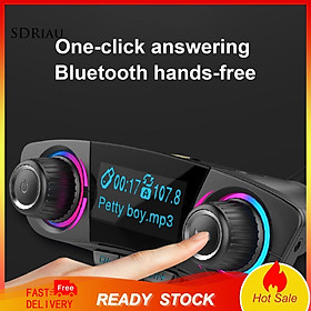 *QCDZ* BT06 Car MP3 Player Bluetooth 4.0 U Disk TF Card Black Mobile Phone Handsfree Car FM Transmitter for Vehicle