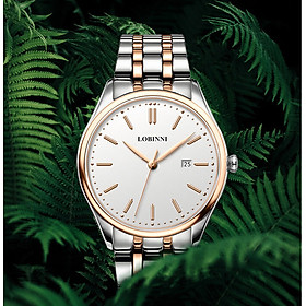 Đồng hồ nữ Lobinni L3017-8 chính hãng Thụy Sỹ ,Kính sapphire ,chống xước ,Chống nước 30m,mặt trắng vỏ vàng dây kim loại thép không gỉ 316L,Máy điện tử (Quartz) ,Bảo hành 24 Tháng,thiết kế đơn giản ,trẻ trung và sang trọng