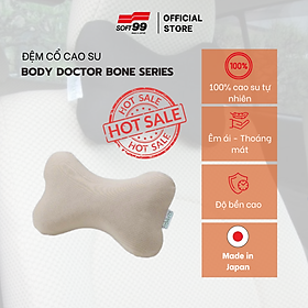 Gối tựa đầu xe ô tô 100% cao su nguyên chất tự nhiên Body Doctor Bone Series (màu be) Soft99 Nhật Bản