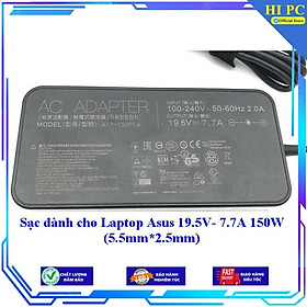 Sạc dành cho Laptop Asus 20V- 7.5A 150W 4.5mm F571G F571 - Kèm Dây nguồn - Hàng Nhập Khẩu