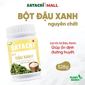 Bột Đậu Xanh Nguyên Chất SATACHI – 100% đậu xanh tự nhiên, không đường – Hộp 528g