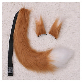 Ears and Tail Set Fancy Dress Costume Cosplay for Masquerade Kids Adult