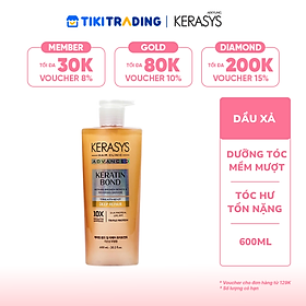Dầu xả cao cấp Hàn Quốc Kerasys Keratin Bond Deep Repair (Phục hồi chuyên sâu tóc hư tổn nặng) 600ml