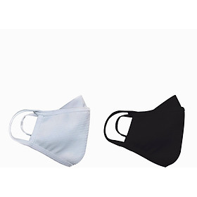Combo Khẩu Trang Vải Cao Cấp Trắng Và Đen - Co Giãn Tốt Không Gây Đau Tai Khi Sử Dụng Lâu, Giúp Chống Nắng