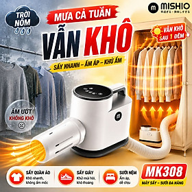 Máy Sấy Mishio MK308 tia UV Diệt Khuẩn Sấy Quần Áo, Sưởi ấm Chăn Nệm, Sấy Giày