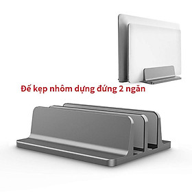 Giá Đỡ Laptop Nhôm dạng Đứng dành cho Macbook air pro 12 inch, 13 inch, 14 inch, 15.6 inch, 17 inch cao cấp