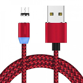 Cáp Sạc Từ Hít Nam Châm Đầu Tròn Xoay 360 Độ Android