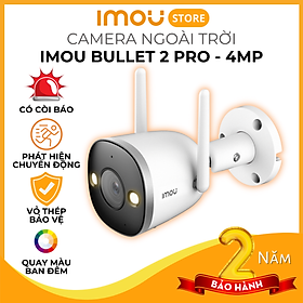 Camera IMOU Bullet 2S, Camera Ngoài Trời, Khẩu độ lớn F1.0, Chống nước IP67, Chuẩn nén H265, Theo dõi chuyển động, Quay Màu ban đêm - Hãng Chính Hãng - Bullet 2 