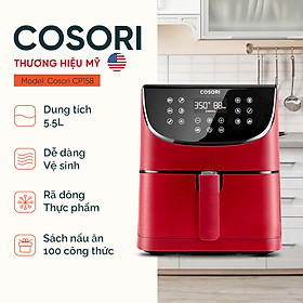 NỒI CHIÊN KHÔNG DẦU ĐIỆN TỬ COSORI (AIR FRYER) 5.8 Qt / 5.5 LÍT- HÀNG CHÍNH HÃNG- MÀU ĐỎ