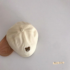 Mũ nón bere chất liệu kaki đính hình cún dễ thương cho bé MH174 Mimo baby