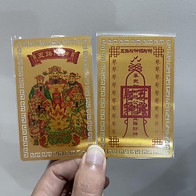 Kim Bài Ngũ Lộ Thần Tài Loại 1 Hợp Kim Nhôm