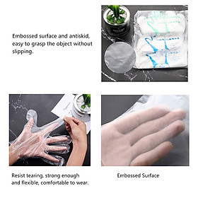 100Pcs Disposable Gloves Transparent Clear Thicken Soft Flexible Comfortable Protective Gloves for Kitchen Cooking Cleaning Restaurant Home Service