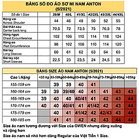 Hình ảnh Áo Sơ Mi Nam Công Sở Trung Niên Thương Hiệu Anton Dài Tay Tím Chấm Bi Vải Cotton – AC128