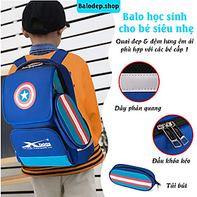 Balo học sinh nam cấp 1 Xbags Power Xb 3017, balo phong cách cho bé trai 