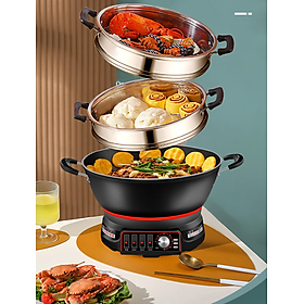 Mua Chảo Điện Gang Gia Đình Đa Năng Cooking Stew Integrated Electric Steamer 36CM
