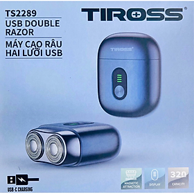 Máy cạo râu mini hai lưỡi USB Tiross TS2289 - Hàng chính hãng