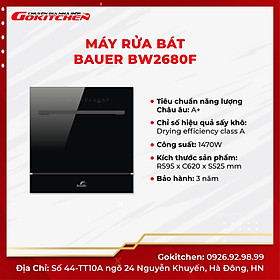 Mua Máy rửa bát hiện đại BAUER BW2680F - Gokitchen - Hàng chính hãng