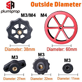 4PCS M3/M4 Vít NUTS NUT BEDING SAPE KNOB Núm phần