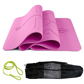 Thảm Tập Yoga Định Tuyến miDoctor + Túi Đựng Thảm Tập Yoga Định Tuyến + Dây Buộc Thảm Tập Yoga Định Tuyến (Túi, Dây Giao Màu Ngẫu Nhiên)
