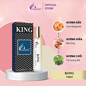 Nước hoa nam cao cấp Charme King 10ml mini hương gỗ nam tính đầy lôi cuốn