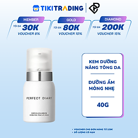 Kem dưỡng nâng tông da PERFECT DIARY 40g dưỡng ẩm mỏng nhẹ sáng da tức thời