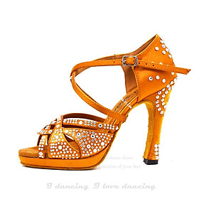 Giày khiêu vũ Latin Giày khiêu vũ Giày khiêu vũ Nền tảng Wedding Shoes Dance Shoes Shoes Giày khiêu vũ Jusesanc Color: Bronze heel 6cm Shoe Size: 5