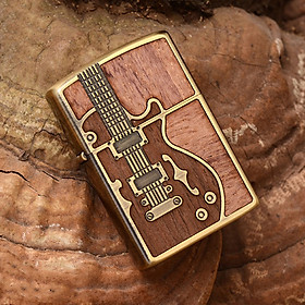 Mua Hột Qụet Bật Lửa Xăng Đá 85914Z Họa Tiết Cây Đàn Đẹp Độc Lạ - Dùng Xăng Bấc Đá Cao Cấp