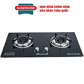 Bếp gas âm cao cấp Sunhouse SHB6636, Mặt kính cường lực siêu bền, Có cảm biến tự động ngắt gas, Bảo hành 2 năm tại nhà - Hàng chính hãng