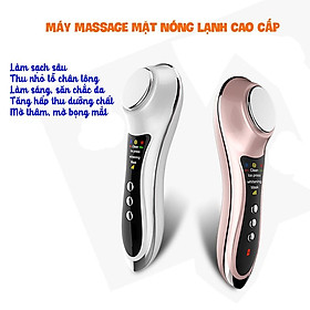 Máy massage mặt nóng lạnh cao cấp - Máy massage cầm tay 06 chế độ - HDSD Tiếng Việt - BH 3 tháng Kaizo Mart