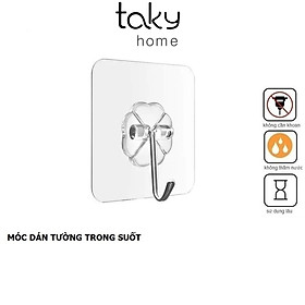 Móc Dán Tường Nhỏ Gọn Tiện Lợi ,Móc Nhựa Trong Suốt, Móc Treo Tường Siêu Dính, Treo Đồ Đa Năng, Treo Đồ Dùng Gia Đình, TakyHome 2213