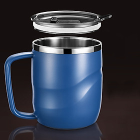 Ly Cốc Giữ Nhiệt Inox 304 có Quai và Nắp đậy - Phủ mờ sang trọng 400ML