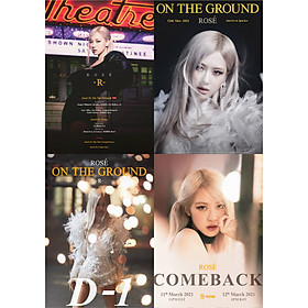 Nơi bán Poster 4 tấm Rose Blackpink On the ground - Giá Từ -1đ