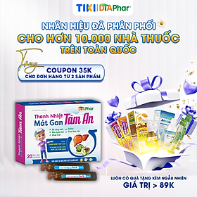 Thanh nhiệt mát gan Hỗ trợ giảm nóng trong do cơ thể bị nhiệt Hộp 20 ống Tâm An Pharma