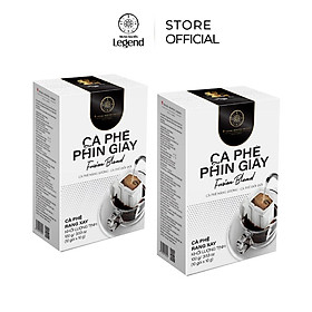 Combo 2 Hộp Cà Phê Phin Giấy Fusion Blend - Hộp 10 gói - Trung Nguyên Legend (Thơm nồng, chua ngọt mạnh, mùi vỏ chanh)