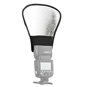 Portable Universal Camera Flash Reflector Speedlite Bounce Diffuser Board with Silver & White Reflective Surface Replace