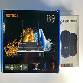 Android Tivi Box NETBOX B9 Ram 2Gb Rom 16Gb 4K UltraHD ,CHUỘT KHÔNG DÂY NETBOX HT79- Hàng Chính Hãng