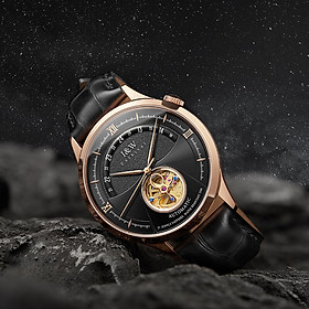 Đồng hồ nam chính hãng I&W CARNIVAL 525G-D3 Kính sapphire ,chống xước,Chống nước 30m ,Bảo hành dài hạn,Máy cơ (Automatic),Dây da cao cấp,thiết kế lộ cơ thể thao