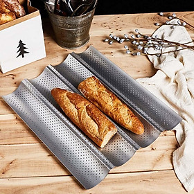 Mua Khay Làm Bánh Mì Gợn Sóng Đục Lỗ Dụng Cụ Làm Bánh  Khay Nướng Bánh 3/4 Khe Tự Làm Khuôn Giá Làm Bánh Khuôn Nướng Que