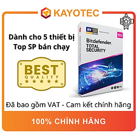 Mua Phần mềm diệt virus Bitdefender Total Security 5PC1Y - Hàng chính hãng