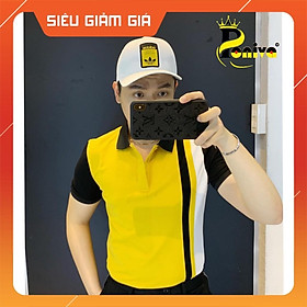 Áo thun nam có cổ phối một sọc thẳng